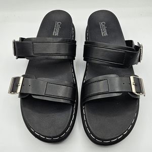 Catherine Malandrino Double Strap Adjustable Platform Sandals